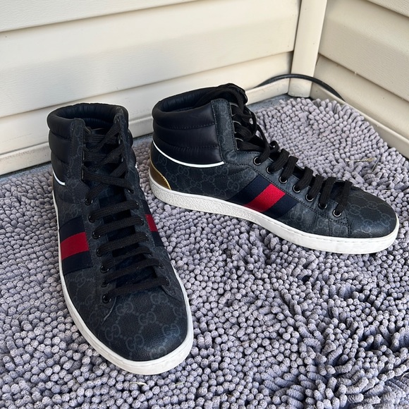 Gucci Mens Ace Gg canvas high tops. - Picture 1 of 4